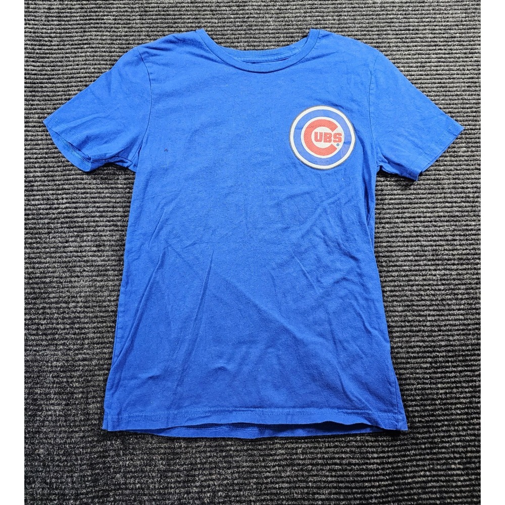 Majestic Chicago Cubs Ryne Sandberg #23 T Shirt Boys M 10/12 Blue Performance